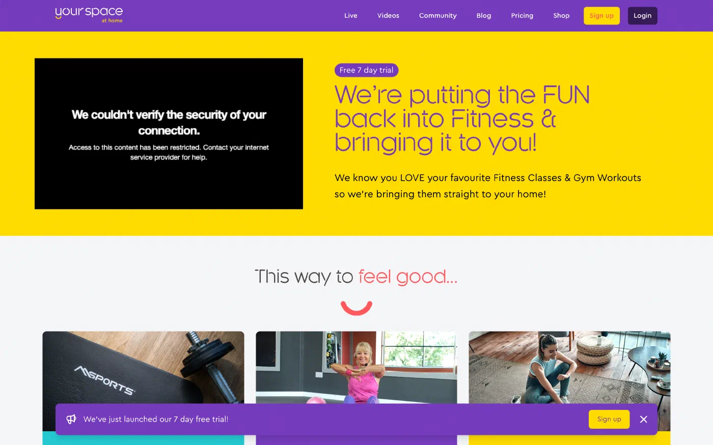 Your Space at Home: live and on-demand classes
