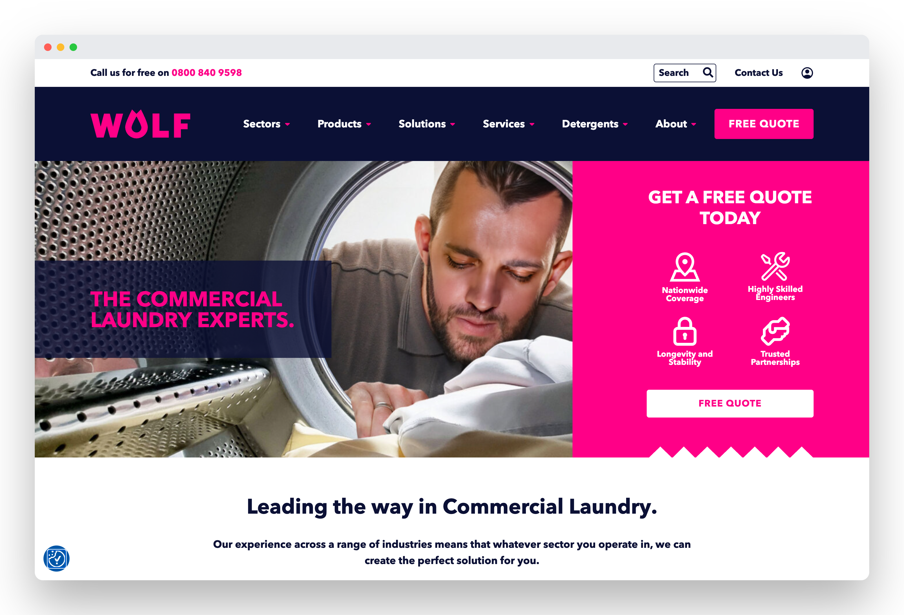 After — the rebuilt site, fast and structured to convert